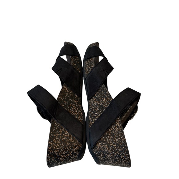 Dansko Susie Milled Black Nubuck Leather Slide Wedge Sandals Size 40 EU S1 - Picture 6 of 10